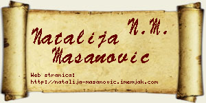 Natalija Mašanović vizit kartica